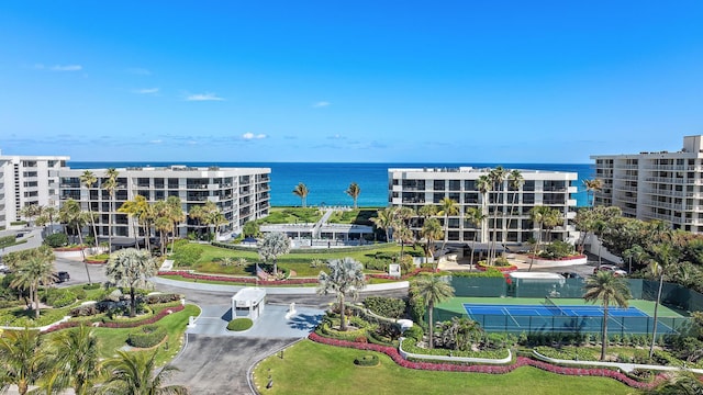 3140 S Ocean Blvd S Unit 502S, Palm Beach, FL 33480 - drone / aerial view featuring a water view and a view of city