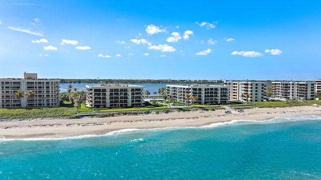 3140 S Ocean Blvd S Unit 502S, Palm Beach, FL 33480 - aerial view with a view of the beach and a water view
