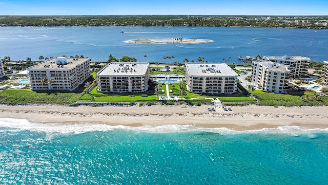 3140 S Ocean Blvd S Unit 502S, Palm Beach, FL 33480 - aerial view with a water view and a beach view