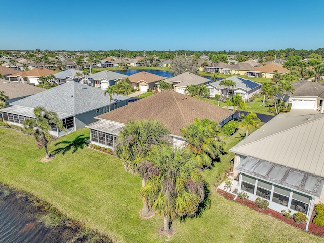 bird's eye view with a residential view