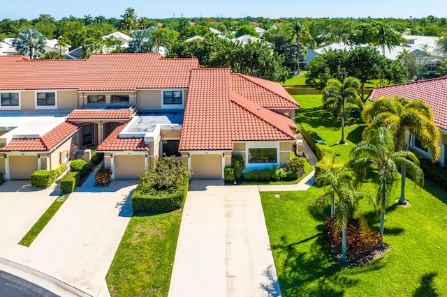 bird's eye view with a residential view