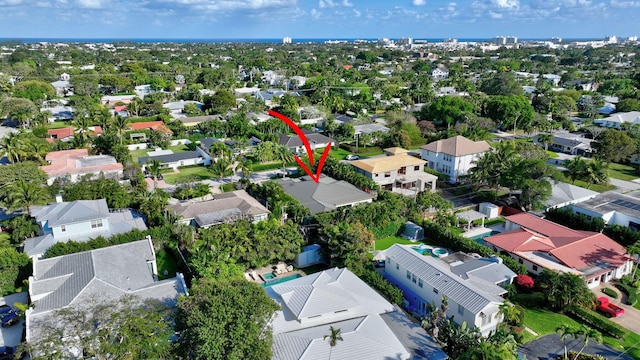 bird's eye view featuring a residential view