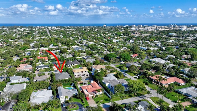 drone / aerial view featuring a residential view