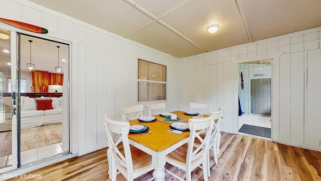 dining room featuring light wood-style flooring
