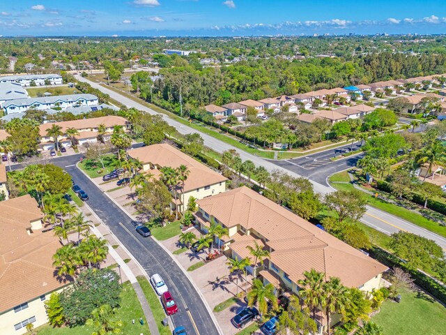 aerial view with a residential view