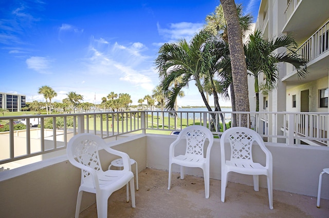 view of patio / terrace featuring a balcony