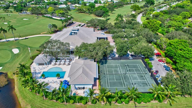 bird's eye view with golf course view