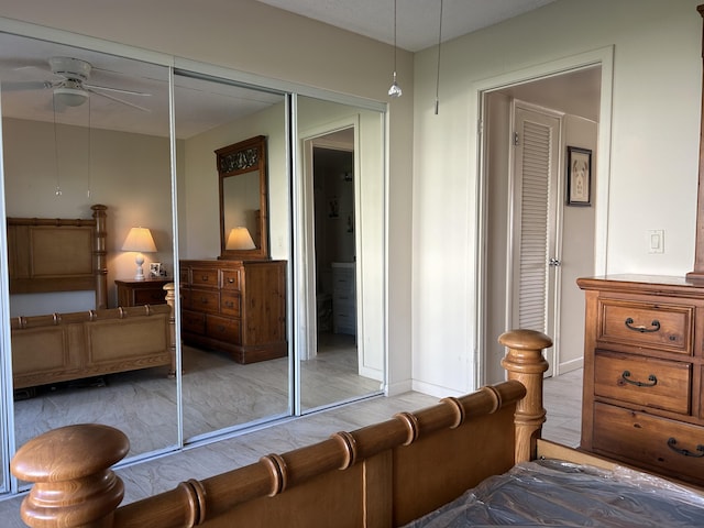 bedroom with a closet