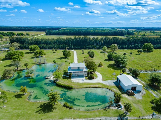 bird's eye view featuring a rural view