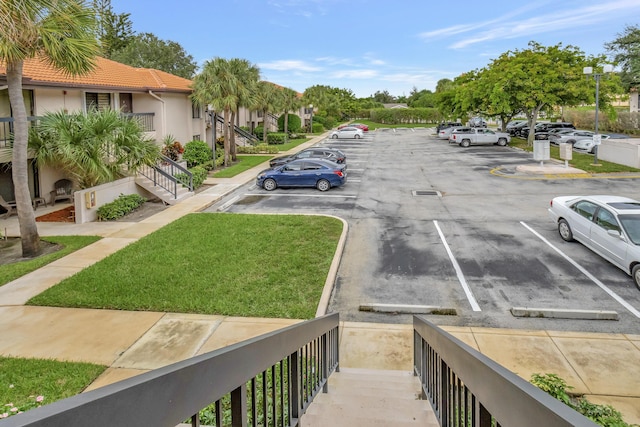 view of uncovered parking lot