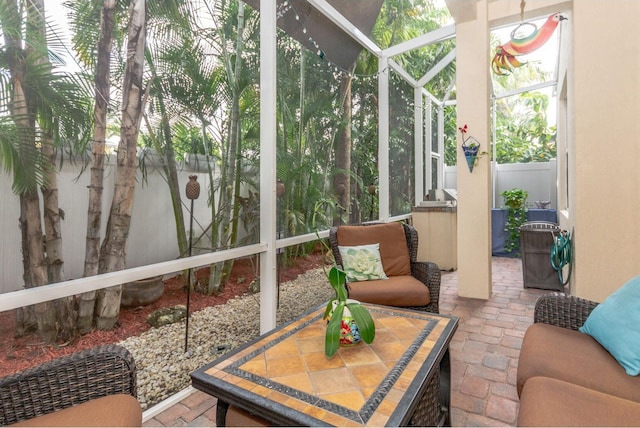 view of sunroom / solarium