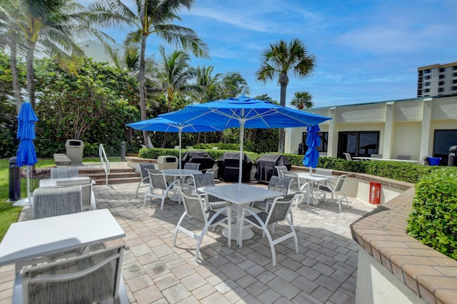 view of patio / terrace featuring outdoor dining space