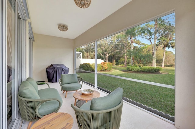 view of sunroom / solarium