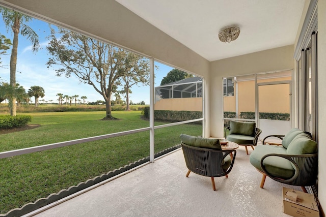 view of sunroom / solarium