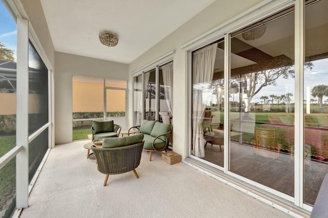 view of sunroom