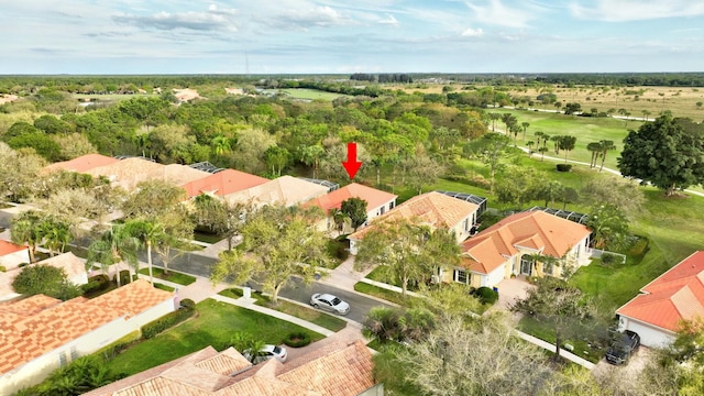 aerial view with a residential view