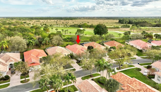 drone / aerial view featuring a residential view