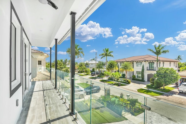 balcony featuring a residential view