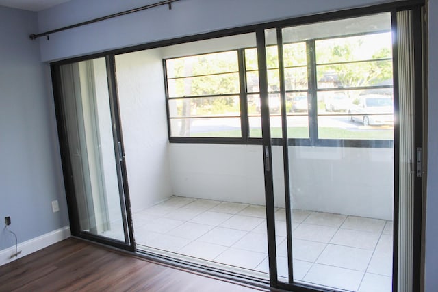 interior space with wood finished floors