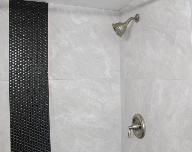 room details with a tile shower