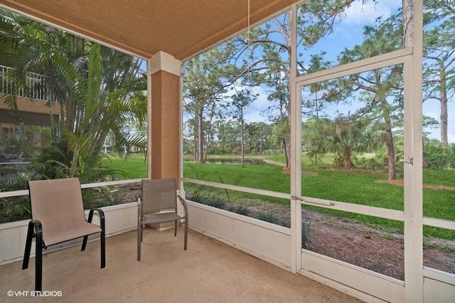 view of sunroom / solarium