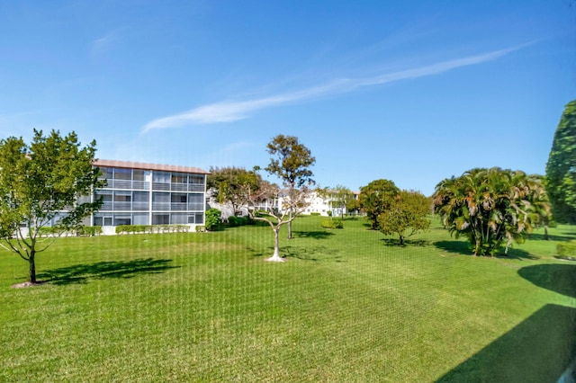 view of home's community with a lawn