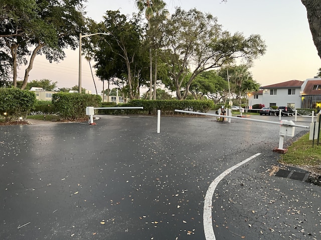 view of road featuring street lights