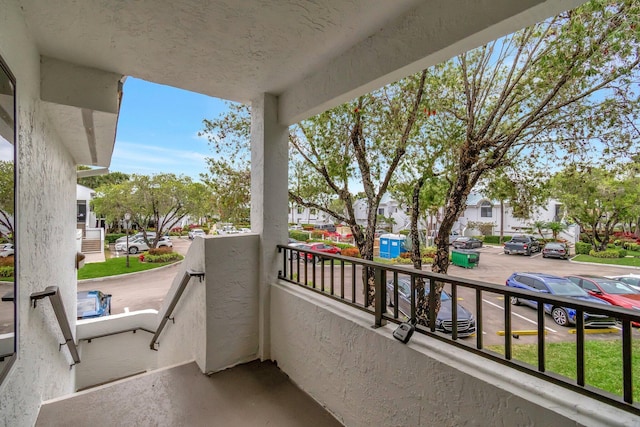 balcony with a residential view