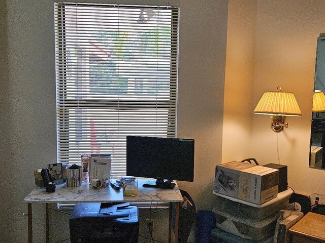 view of home office