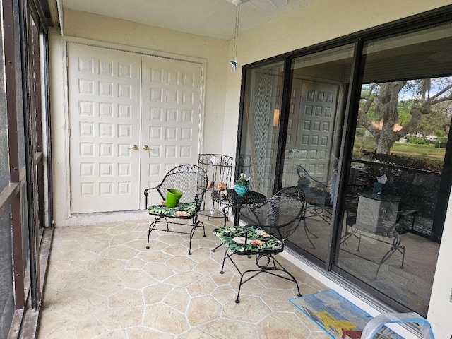 view of sunroom