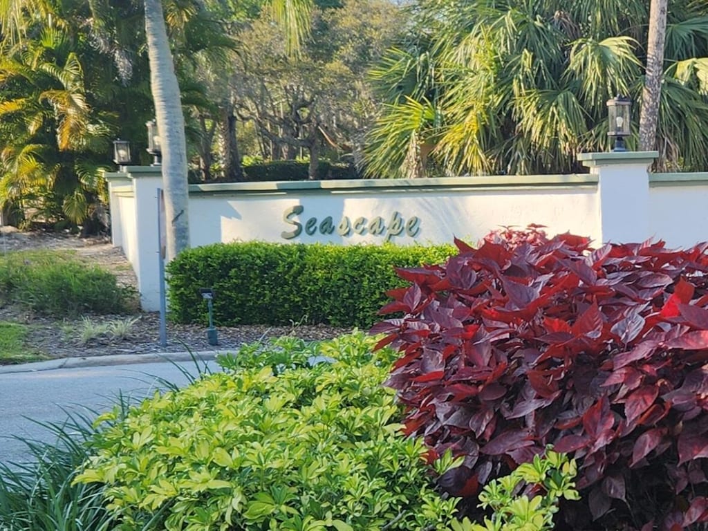 view of community sign