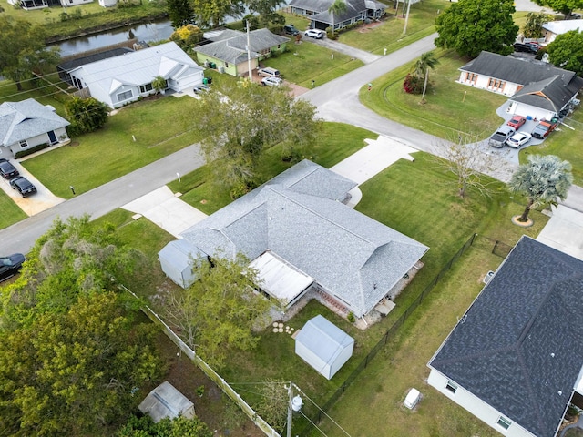 bird's eye view with a residential view