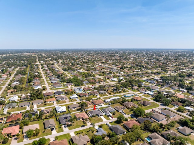 bird's eye view with a residential view