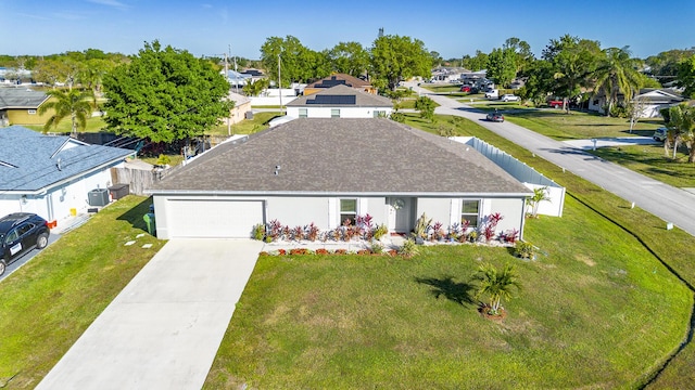 bird's eye view with a residential view