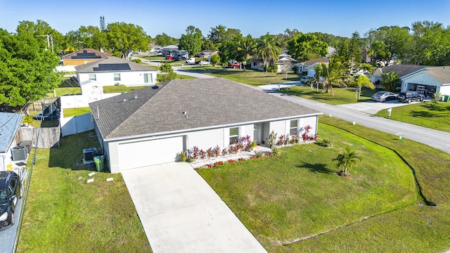 drone / aerial view featuring a residential view