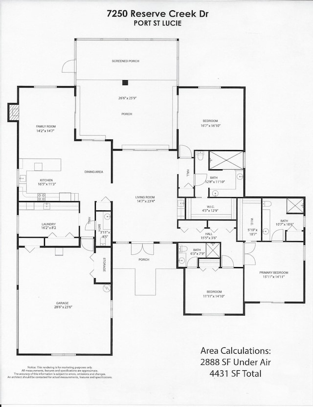 7250 Reserve Creek Dr, Port Saint Lucie, FL 34986 - view of property floor plan