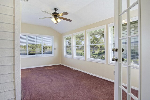 4408 Gator Trace Ln, Fort Pierce, FL 34982 - unfurnished sunroom featuring vaulted ceiling