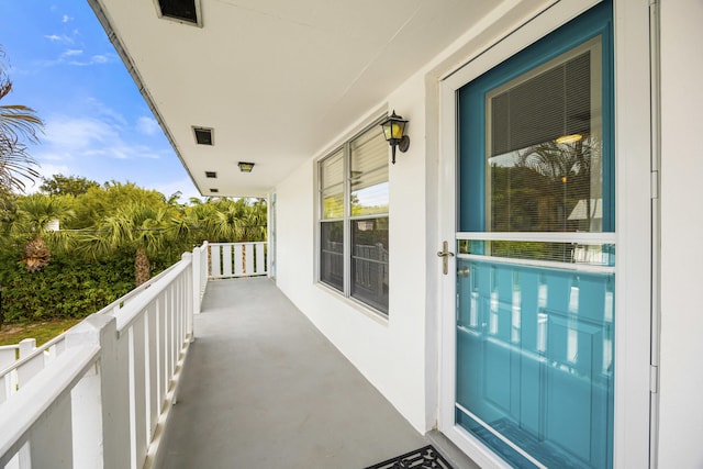 balcony featuring visible vents