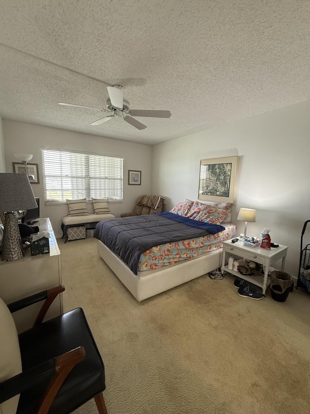 4062 Guildford D, Boca Raton, FL 33434 - carpeted bedroom featuring ceiling fan and a textured ceiling