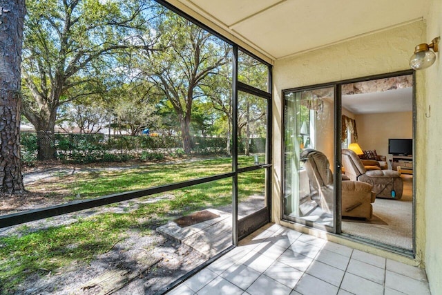 view of sunroom