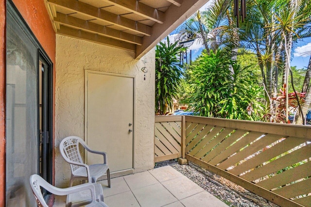 view of patio / terrace featuring a balcony