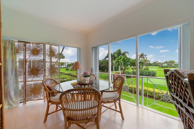 view of sunroom