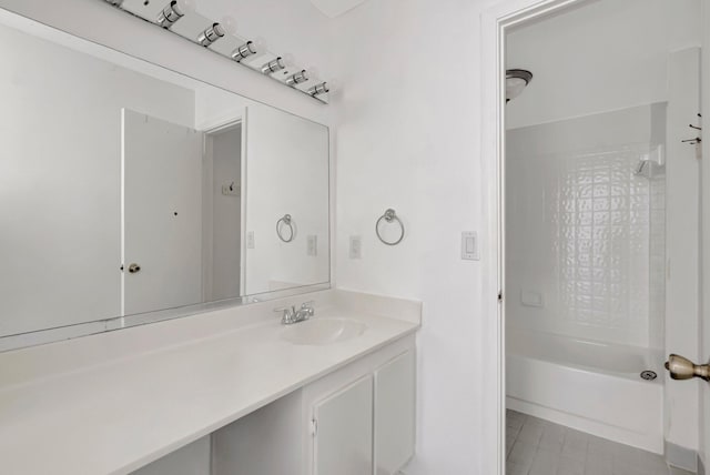 full bath with bathing tub / shower combination and vanity