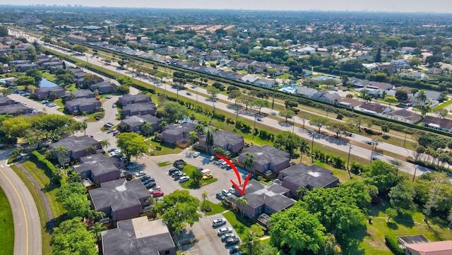 aerial view featuring a residential view