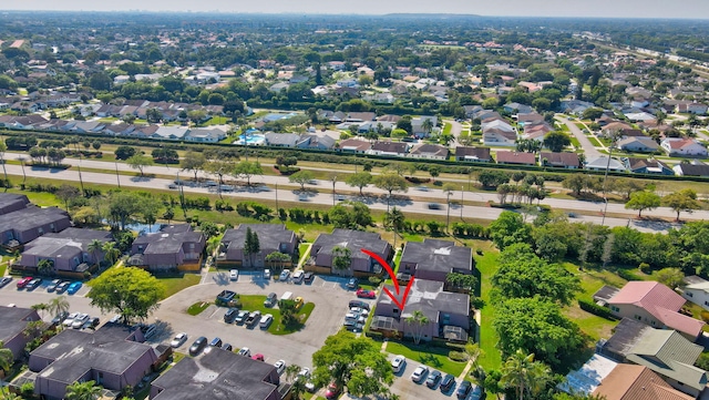 aerial view featuring a residential view