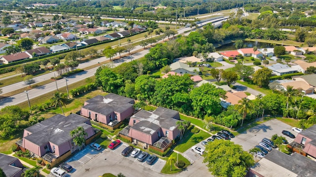 drone / aerial view with a residential view