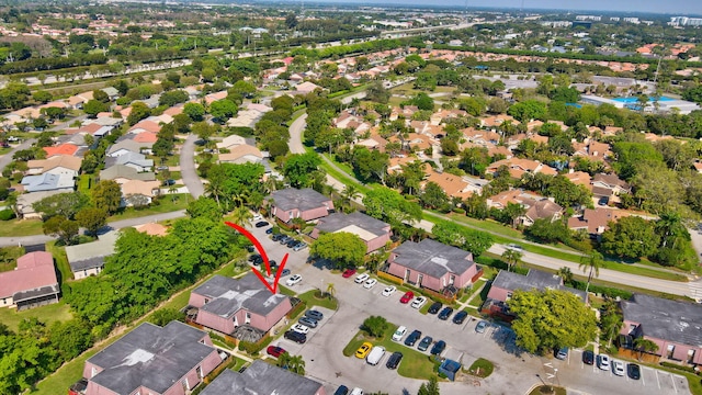 aerial view featuring a residential view