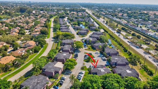 drone / aerial view featuring a residential view