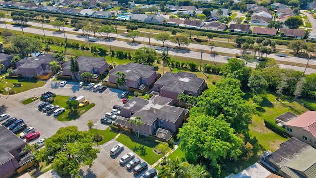 aerial view with a residential view