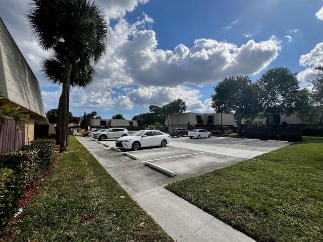 view of uncovered parking lot